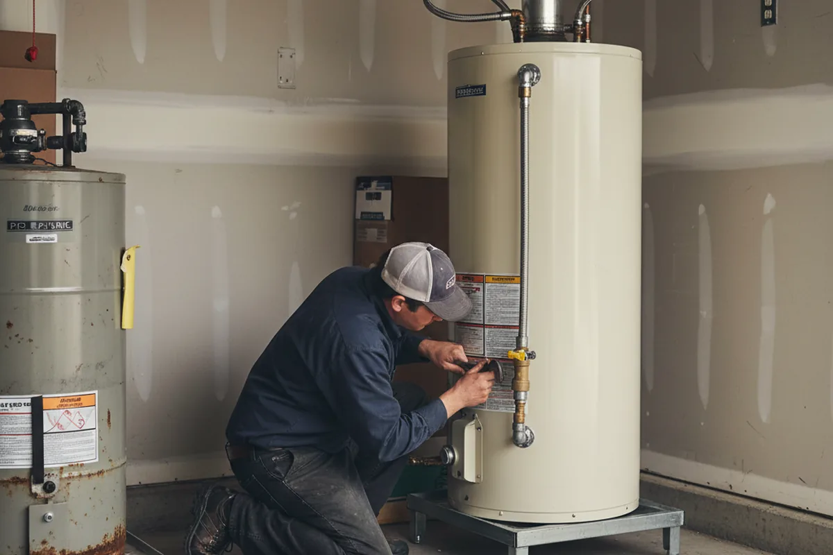 Water heater and shutoff valve replacement in Veedersburg