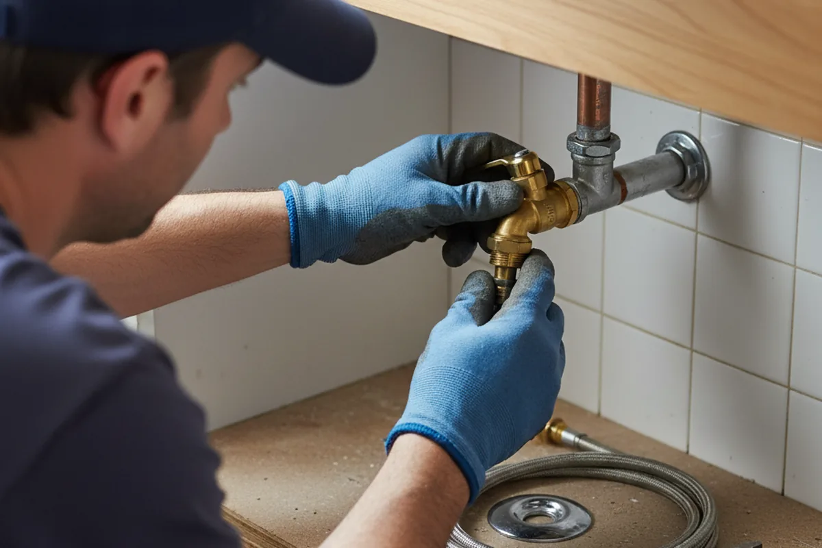 Shutoff valve and fitting work during Faucet and Fixture Repair in Veedersburg